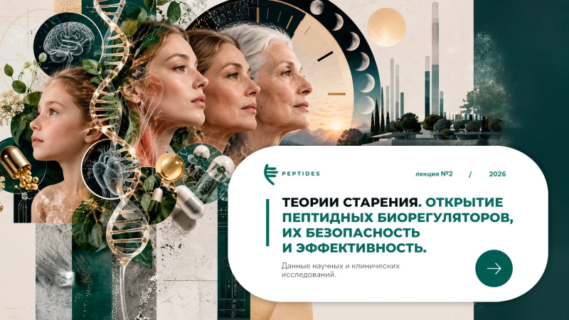 Теория старения. Открытие пептидных биорегуляторов, их безопасность и эффективность.