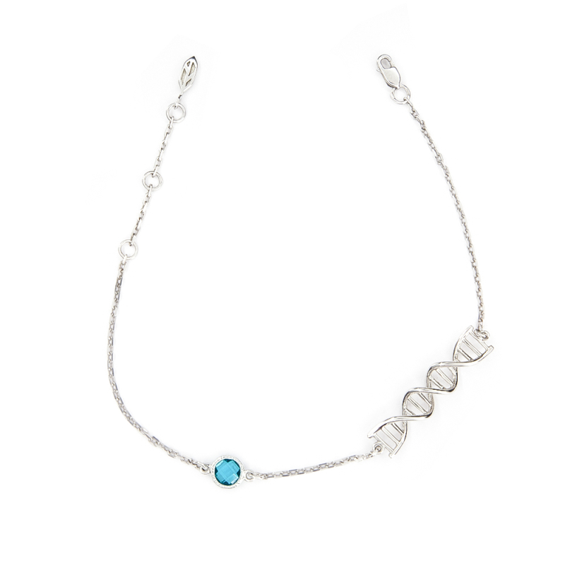 Серебряный браслет с бирюзовым топазом